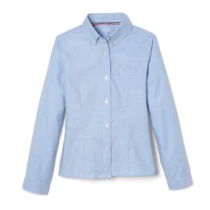 Long Sleeve Fitted Oxford Shirt (Feminine Fit) French Toast 1706Long Sleeve Fitted Oxford Shirt (Feminine Fit) French Toast 1706