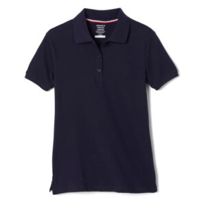 Short Sleeve Fitted Interlock Polo with Picot Collar (Feminine Fit) French Toast 1467